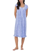 Eileen West Women's Ruffled Cap-Sleeve Waltz Nightgown
