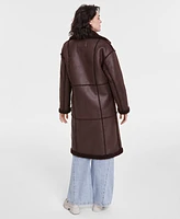 Bcbgmaxazria Women's Single-Breasted Faux-Shearling Coat
