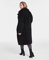 Bcbgmaxazria Plus Notched-Collar Teddy Coat