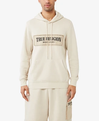 True Religion Men's Frayed Arch Pullover Hoodie