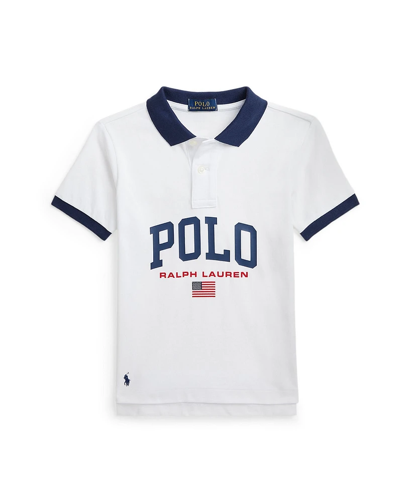 Polo Ralph Lauren Toddler and Little Boy Logo Heavyweight Cotton Jersey Polo