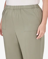 Alfred Dunner Plus Tuscan Sunset Twill Average Length Pant