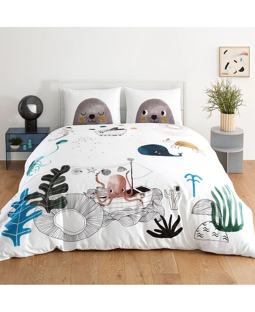 Underwater Love 100% Cotton Duvet & Pillowcase Set