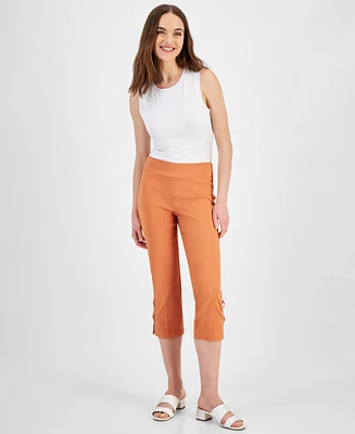 Jm Collection Women's Side Lace-Up Capri Pants