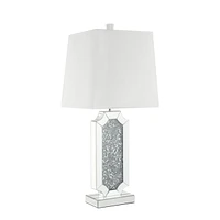 Simplie Fun Noralie Table Lamp in Mirrored & Faux Diamonds