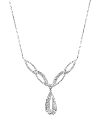 Effy Diamond Teardrop Fancy 17" Collar Necklace (2-1/5 ct. t.w.) in 14k White Gold