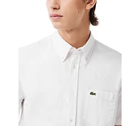 Lacoste Men's Short Sleeve Button-Down Oxford Shirt