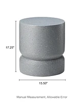 Glitzhome Multi-functional Faux Terrazzo Garden Stool or Planter Stand