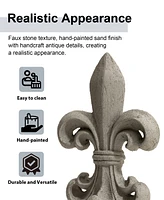 Glitzhome Standing Fleur De Lis Garden Statue