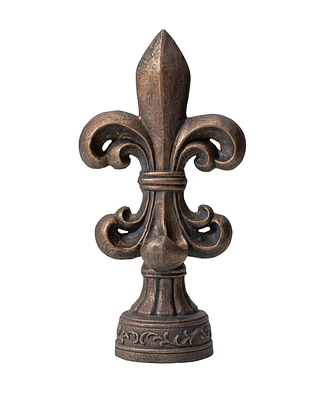 Glitzhome Bronze Standing Fleur De Lis Garden Statue