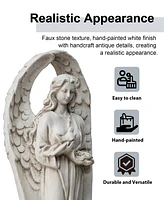 Glitzhome Standing Archangel Garden Statue