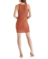 Steve Madden Women's Ronnie Crochet Scallop-Trimmed Sweater Dress