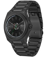 Lacoste Men's Reno Black-Tone Stainless Steel Bracelet Watch 42mm