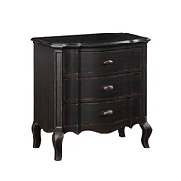 Simplie Fun Chelmsford Nightstand, Black Antique Finish