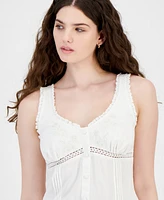 Self Esteem Juniors' Embroidered Corset Tank