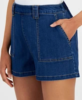 Tinseltown Juniors' High-Rise Pull-On Hot Shorts