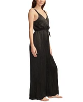 Lucky Brand Women's Pleated Satin Jumpsuit