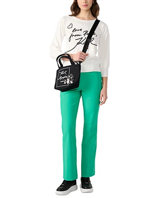 Karl Lagerfeld Paris Women's High-Rise Compression Pants