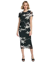 Calvin Klein Women's Short Sleeve Floral-Print Top
