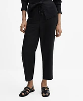 Mango Women's 100% Linen Pants