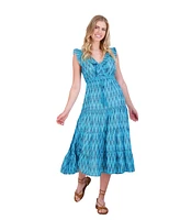 Mer St. Barth Women's Giselle Maxi Dress Turquoise Ikat