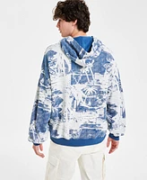 Guess Men's Island Life Tropical-Print Hoodie