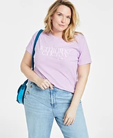 On 34th Trendy Plus Feminine Energy Graphic-Print Tee, Created for Macy's