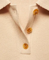 Mango Women's Buttoned Collar Knit Sweater