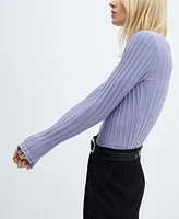 Mango Women's Ribbed Knit Sweater