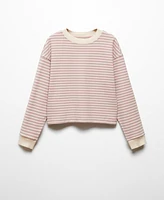 Mango Women's Striped Knitted Sweatshirt