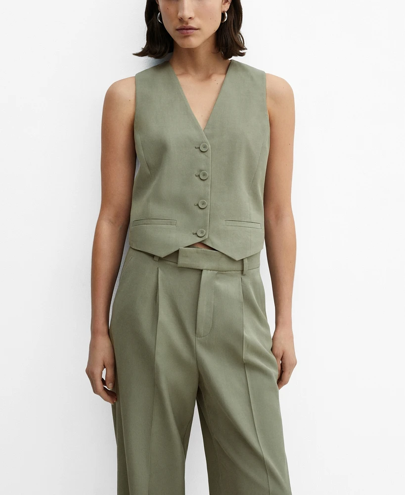 Mango Women's Buttons Detail Suit Vest