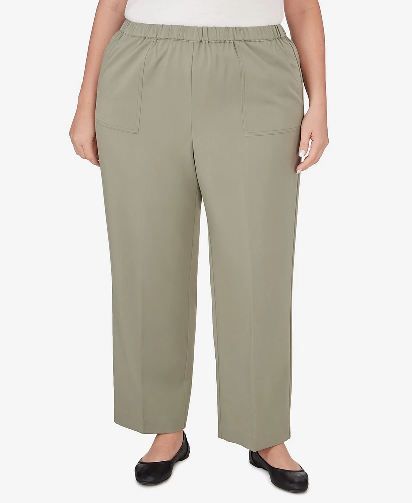 Alfred Dunner Plus Size Tuscan Sunset Twill Short Length Pant