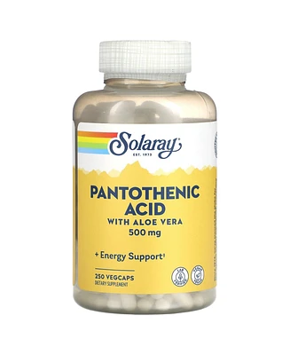 Solaray Pantothenic Acid with Aloe Vera 500 mg - 250 VegCaps - Assorted Pre