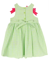 Rare Editions Baby Girl Watermelon Seersucker Dress