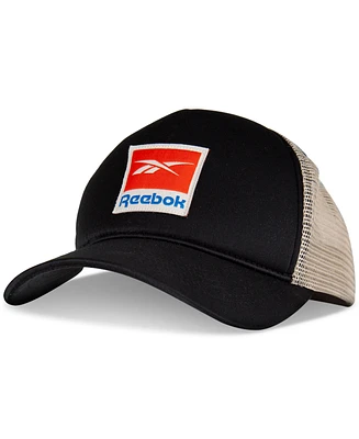 Reebok Men's Embroidered Logo Patch Snapback Trucker Hat