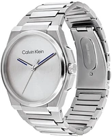 Calvin Klein Men's Meta-Minimal Silver Stainless Steel Watch 41mm