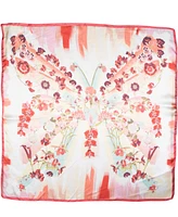 Vince Camuto Women's Butterfly Botanical Floral Square Scarf