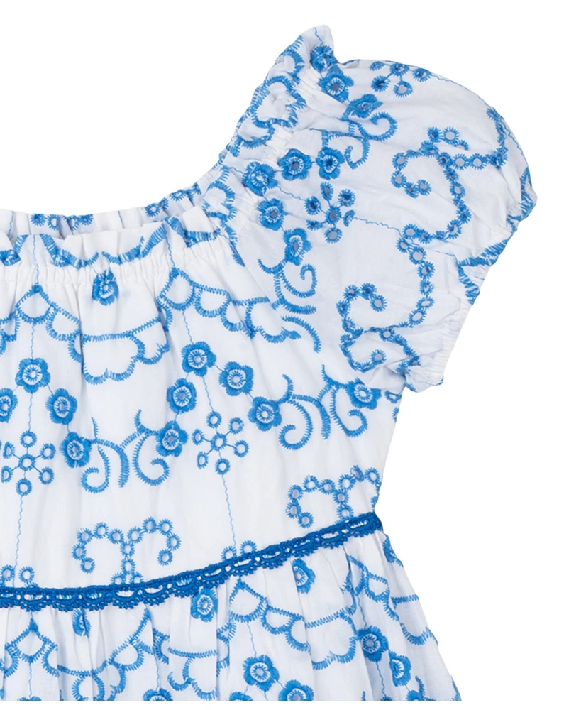 Rare Editions Toddler & Little Girls Embroidered Eyelet Dress