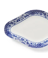 Spode Blue Italian Brocato Diamond Dishes, Set Of 2