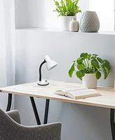 Creekwood Home Essentix 14.25" Traditional Fundamental Metal Desk Task Lamp, Bowl Shaped Shade with Flexible Gooseneck