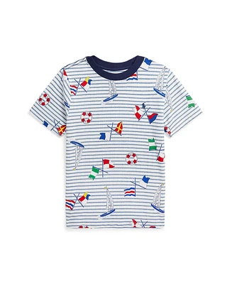 Polo Ralph Lauren Toddler and Little Boys Sailing-Print Striped Cotton Jersey T-shirt