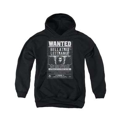 Harry Potter Boys Youth Wanted Bellatrix Pull Over Hoodie / Hooded Sweatshirt