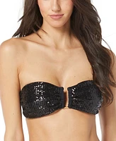 Vince Camuto Women's Sequin Bandeau Bikini Top