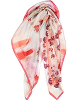 Vince Camuto Women's Butterfly Botanical Floral Square Scarf