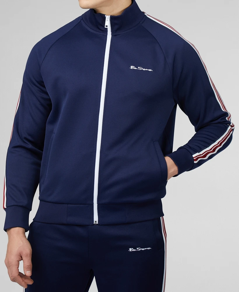 Ben Sherman Men's Taped Tricot Track Top Jacket