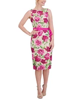 Eliza J Women's Floral-Embroidered Sheath Dress