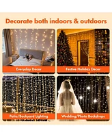 Twinkle Star 300 Led Fairy Curtain String Lights 8 Modes Bedroom Wedding Party 2-Pack