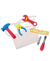 Nothing But Fun Toys Let's Pretend Tool Belt with 6 Plastic Tools