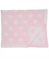 Baby Mode Signature Baby Girls Reversible Stars Knit Blanket