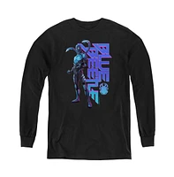 Blue Beetle Boys Youth Standing Long Sleeve Sweatshirt